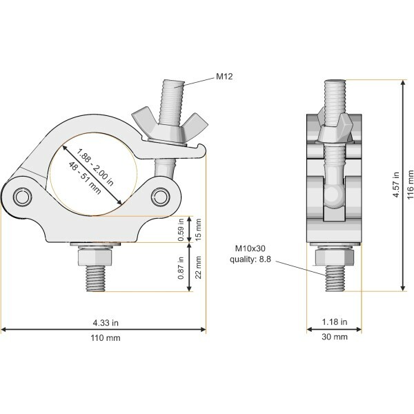 Thumbnail - Global Truss Half Coupler 48-51 Mm 300 Kg | Neu