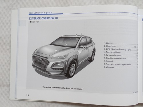 GENUINE HYUNDAI KONA 2017-2020 OWNERS MANUAL HANDBOOK WALLET PACK - Picture 5 of 6