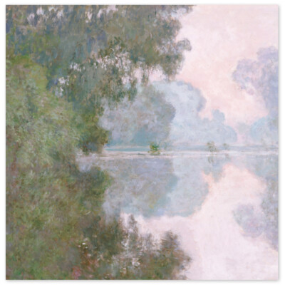 Claude Monet, Morgen an der Seine in der Nähe von Giverny, Poster
