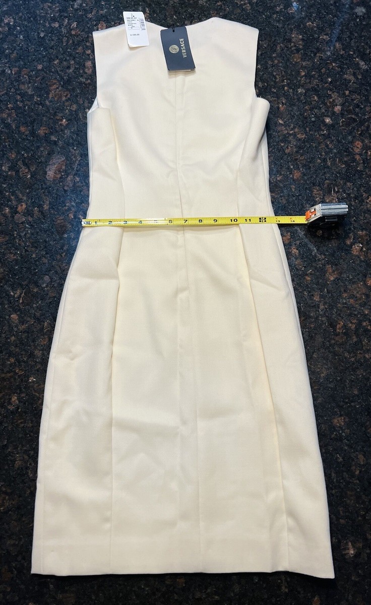 saks white mini dress NEW Gianni Versace/Saks Fifth Avenue/Women's White Mini Dress/Size 38