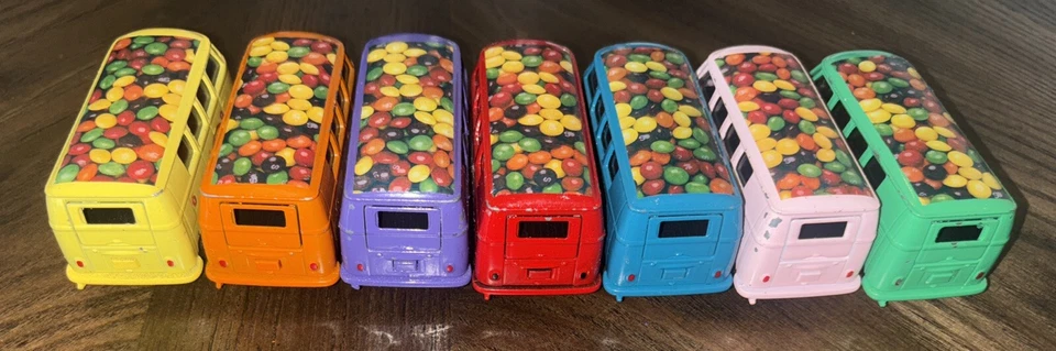 РЕДКАЯ - Majorette Volkswagen T-1 автобус "Skittles" масштаб 1/59 - 243A - лот из 7 (K1) - Изображение 4 из 4