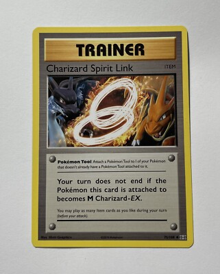 charizard spirit link pokemon card 75/108 (LOT OF 2) XY Evolutions, TCG NM cementing its place as a must Pokemon Card Trainer Charizard Spirit