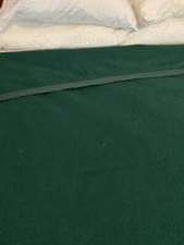 Vtg Acrylic Blanket Hunter Green Trim Full? 72x92 1990s Made in USA