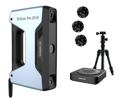 Shining3D Einscan Pro 2X V2 3D Scanner Mit Stativ & Plattenspieler Marker Helper