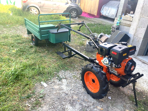 Motorhacke Gartenfräse schlepper 16PS + Zubehör + Anhänger - Bild 2 von 10