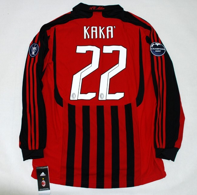 07-08 ACミラン AC Milan(H)＃22 KAKA カカー 長袖 adidas正規 UEFA CL仕様
