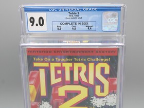 Tetris 2 Nintendo NES 1993 CIB Complete in Box CGC Graded 9.0 - 9.8 Cart!
