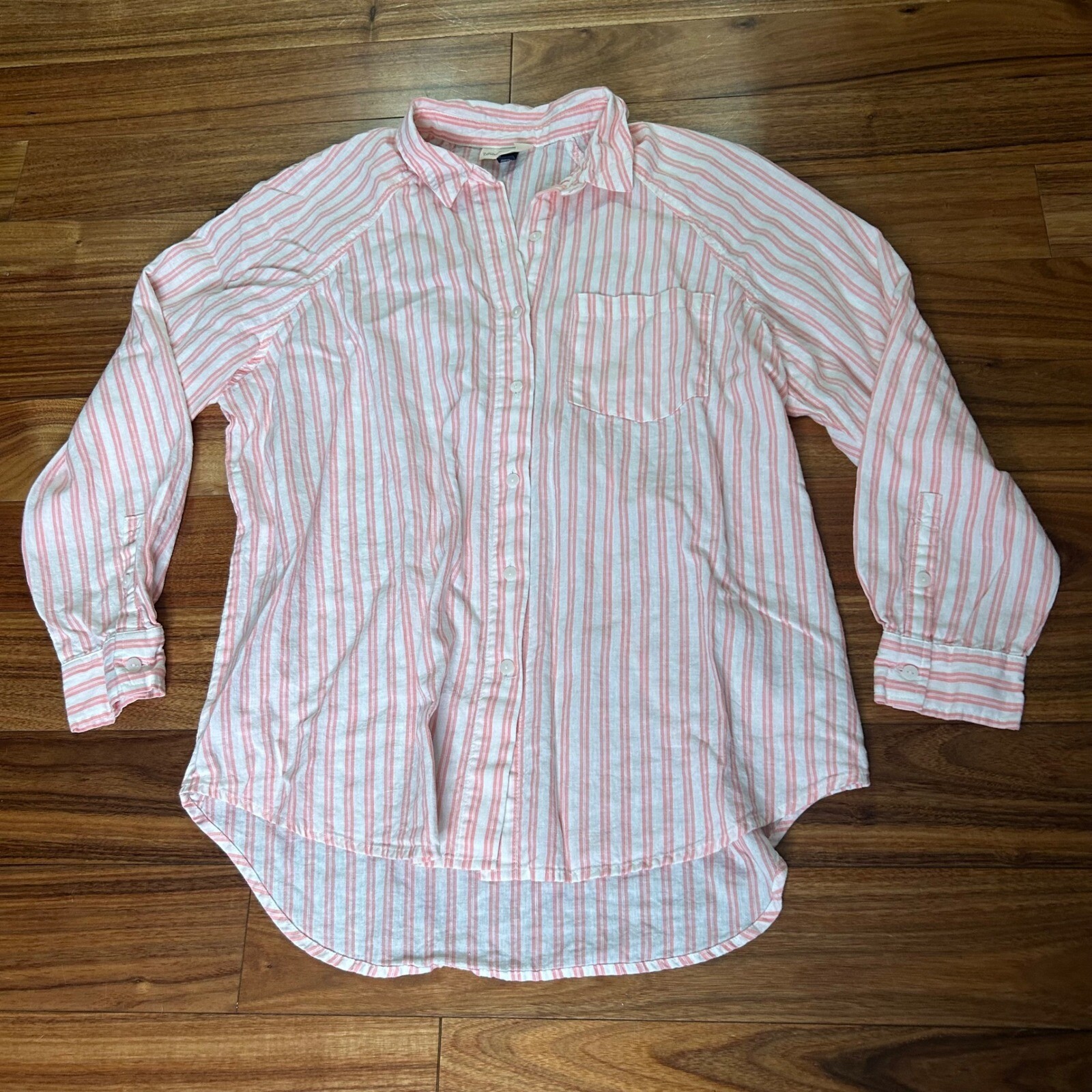 Universal Thread Striped Linen Blend Button-Up Sh… - image 6