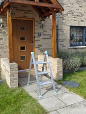 Slim Stool Aluminium Compact Lightweight Folding Step Ladder, EN 14183 certified