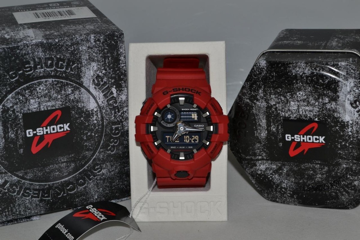 CASIO 腕時計G-SHOCK GA-700-4AJF GA700-4A | Red Analog-digital Women's Watch - G-SHOCK | CASIO