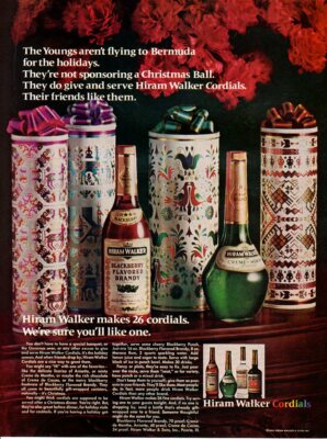 Vintage advertising print Alcohol Hiram Walker's Cordials Youngs aren't Flying