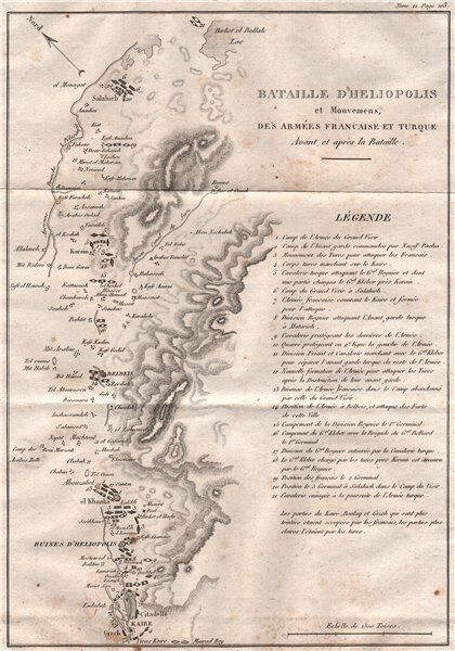 Battle 充実の品 of Heliopolis 1800. Troop French campaig movements. 海外最新 Egypt