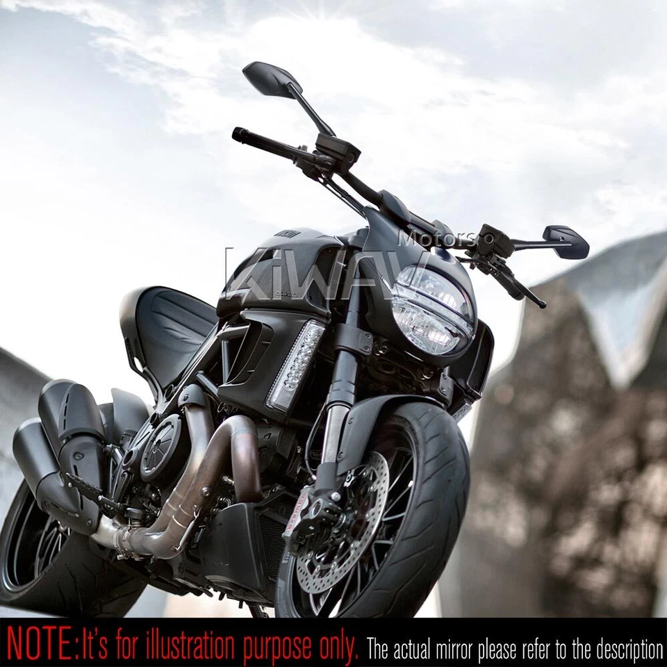 Espejos retrovisores cabeza serpiente aluminio Medusa para motocicletas Harley & Metric 10mm Foto 2 de 4