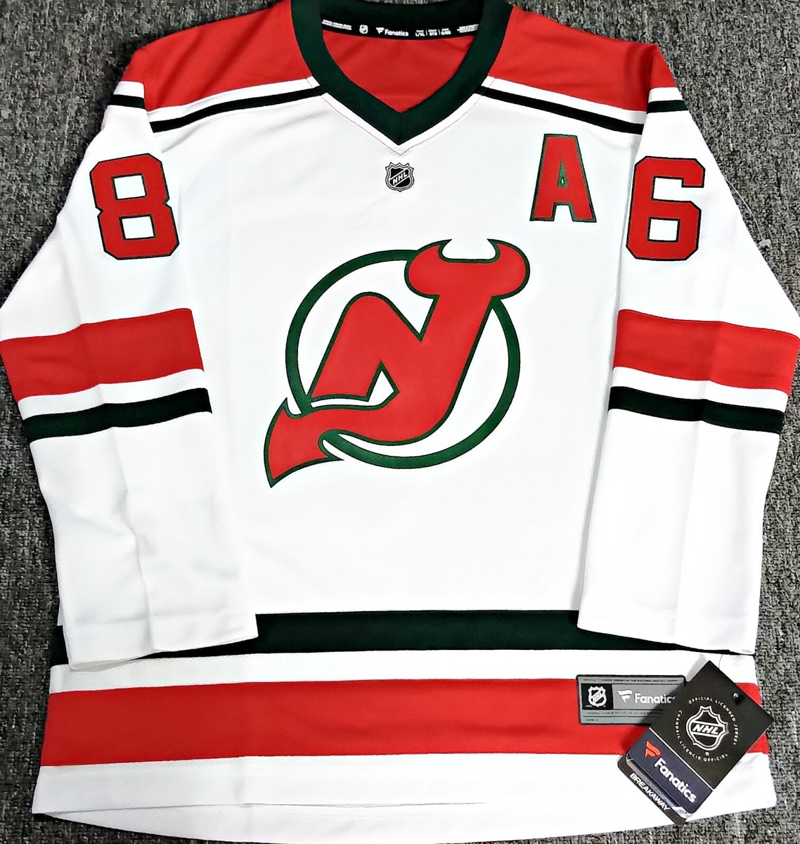 NWT-RETRO-YOUTH-S/M JACK HUGHES NJ DEVILS FANATICS HERITAGE NHL