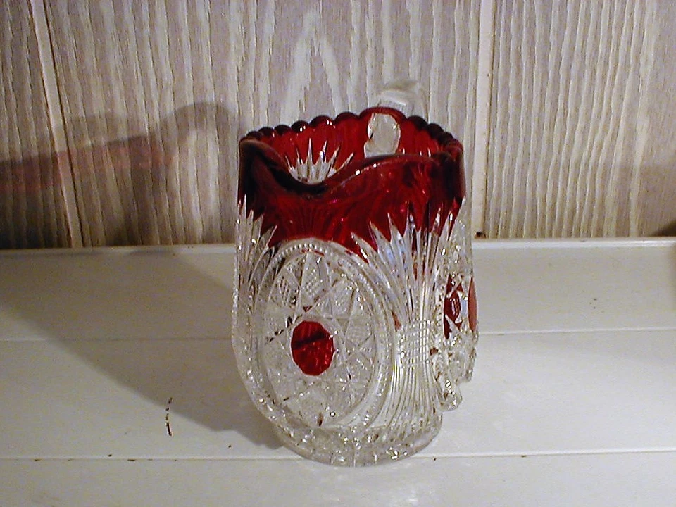  EAPG *** RUBY STAINED = STARRED LOOP = CREAMER - Image 3 of 4