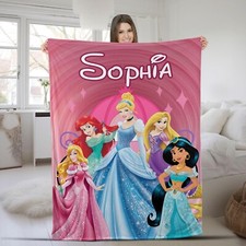 Personalized Baby Girl Blanket, Kids Blanket,Princess Blanket,Back to School Bla