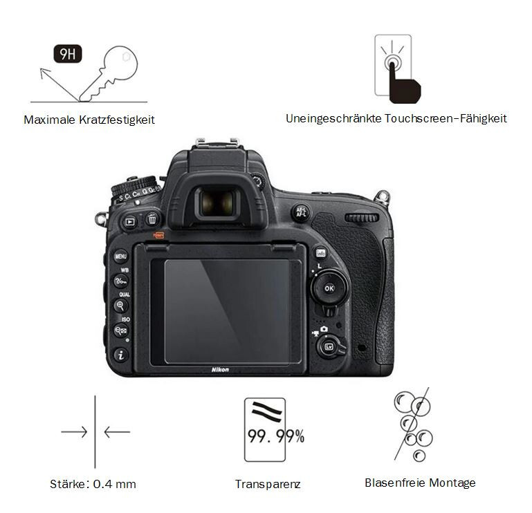 Nikon D5600 mm Adhesion Display Protection Glass Film LC7783