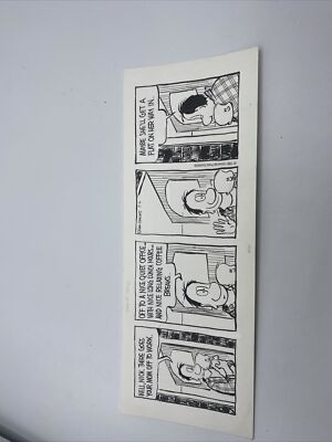 BRIAN BASSET ORIGINAL ADAM PEN INK White Out ART Comic DAILY Universal 1991 BH