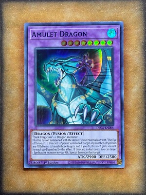 Yugioh Amulet Dragon DLCS-EN005 Ultra Rare 1st Ed BLUE NM