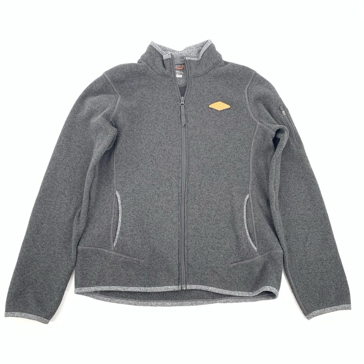 Merrell Full Zip Knit Fleece Jacket Size Medium Adult Dark Gray