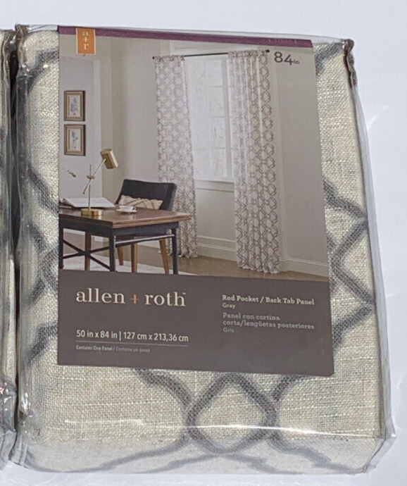 Cortina De Allen Roth Allen + Roth 63 In Granite Polyester Sheer Rod