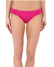 TOMMY BAHAMA PEARL SOLIDS SIDE SHIRRED BIKINI SWIM BOTTOM PINK SMALL NEW 53