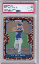 2021 Panini Prizm Baseball Mitchell White RC Giraffe Prizm PSA 10