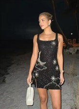Sequin Dress Viral Elegant Black Dress Sparkle Nightout Spring Summer Short