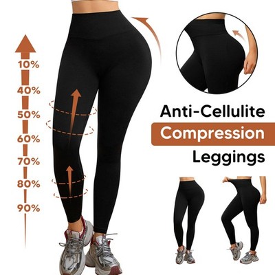 Slimming Anti Cellulite Compression Leggings Leg Shaper High Waist Black Pants