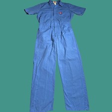 Vintage Dickies Work Coveralls 40 Reg Blue Mechanic Utility Jumpsuit Workwear