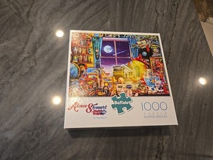 Aimee Stewart To The Moon 1000 PC Puzzle Used Bagged Buffalo Games