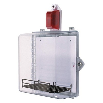 SAFETY TECHNOLOGY INTERNATIONAL STI-7534 Protective Cabinet,16-1/4in,Siren/Strob