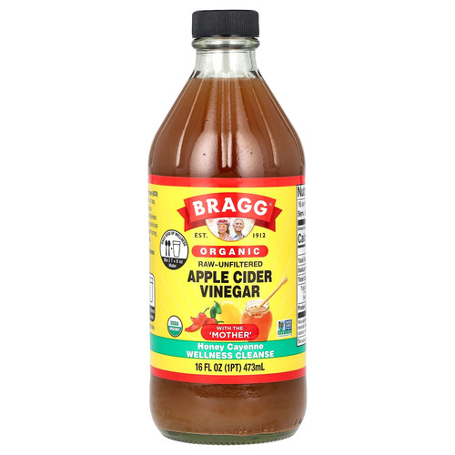 Organic Apple Cider Vinegar With The 'Mother', Honey Cayenne, 16 fl oz (473 ml)