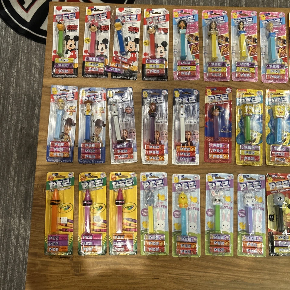 Lot of 41 Carded PEZ Dispensers Disney Pixar Frozen Toy Story Crayola Emoji More - Image 2 of 3