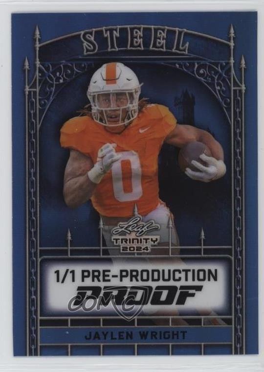 2024 Leaf Trinity Steel 1/1 Jaylen Wright #S-JW1 Rookie RC s5q