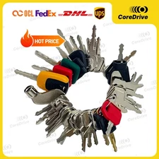 41 Heavy Equipment Keys Set compatible with Case Cat Komatsu JCB Kubota Bobcat