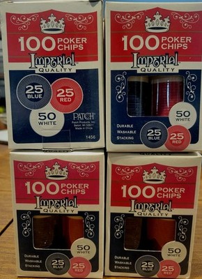 (900) Imperial Quality 900 Poker Chips Red White Blue