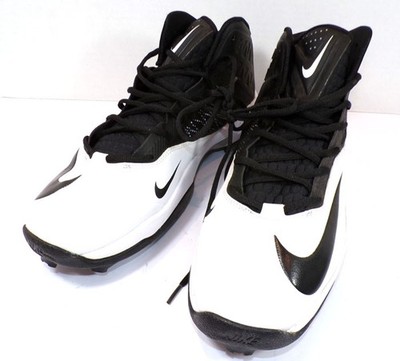 2016 Nike Zoom Code Football Cleat #603379100 White/Black Men's Size 14