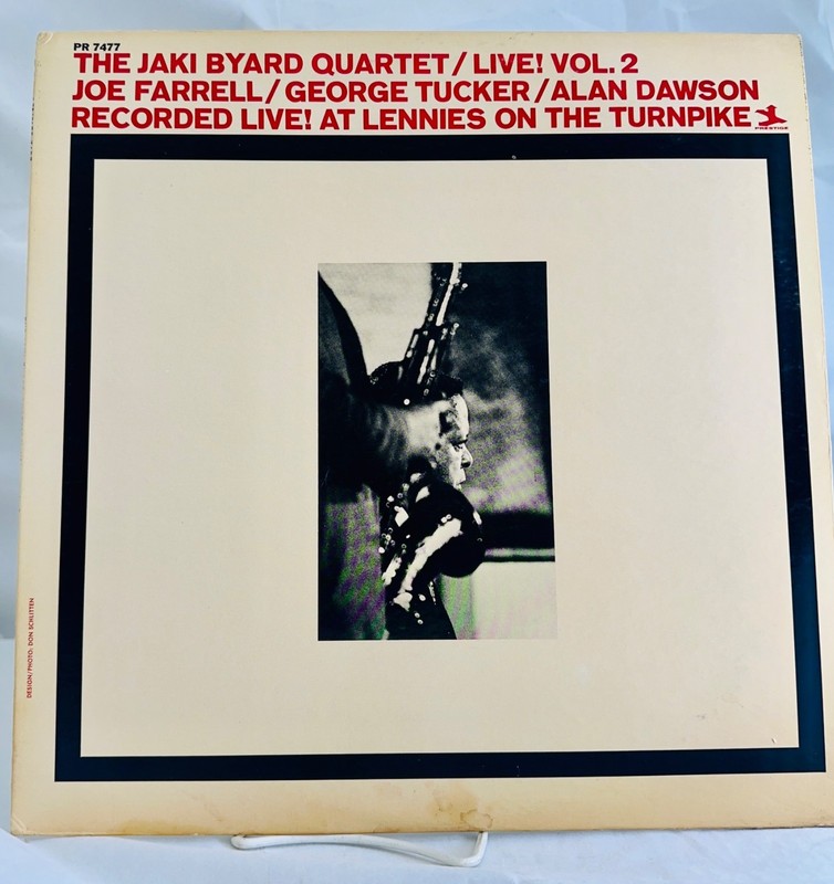 LP: The Jaki Byard Quartet ‎– Live! Vol. 2, Prestige ‎PR 7477, 1967, Hard Bop
