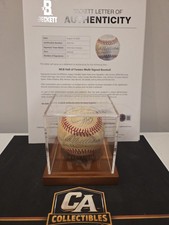 Ted Williams Signed Baseball w/20 HOF Autos + Case 