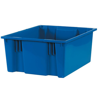 Stack & Nest Blue Containers - 20.875'' x 18.25'' x 9.875'' (Set of 3)