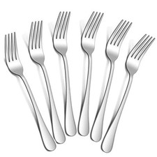 Dinner Forks Set,8 Inches Set of 6 Food Grade Stainless Steel Silverware
