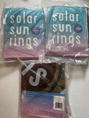 #ad Solar Sun Rings with Sunburst Design New Sealed Solar Heating for Pool Lot of 3 $79.95