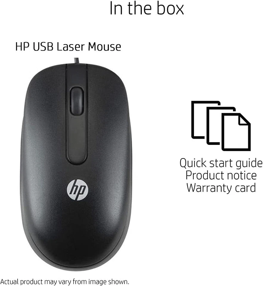 HP 3-button USB Laser Mouse - mice (USB, Wheel, Laser, 1000 DPI, Noteb - Image 3 of 4