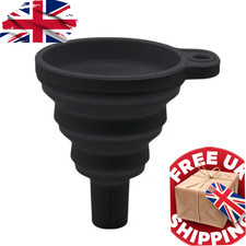 Silicone Car Funnel Collapsible Foldable Space Saving Engine Oil Fluid UK