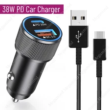 For Android Samsung Phone Adapter 38W Fast Charger Type C Charging Cable Cord