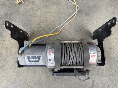 Warn Winch A2000 2000 lbs Winch With Cable Works Great