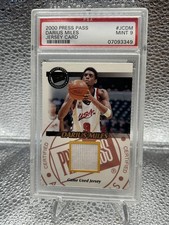 2000 Press Pass Darius Miles Rookie Jersey Card #JCDM PSA 9 Mint Team USA. rookie card picture