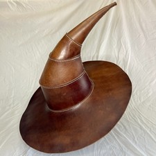 Handmade Renaissance Fair Leather Wizard/Witch Hat  