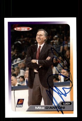 Signed Basketball Card Auto Mike D'Antoni 2005-06 Topps Total #405 Phoenix Suns